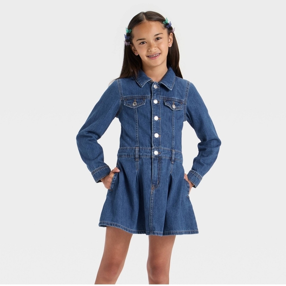 Cat & Jack Denim Dress Size 14 New